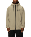 MENS BONDED FLEECE ZIP HOODY - SAGE