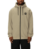 MENS BONDED FLEECE ZIP HOODY - SAGE