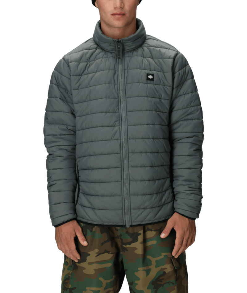 MENS THERMAL PUFF INSULATED JACKET - RHINO GREY