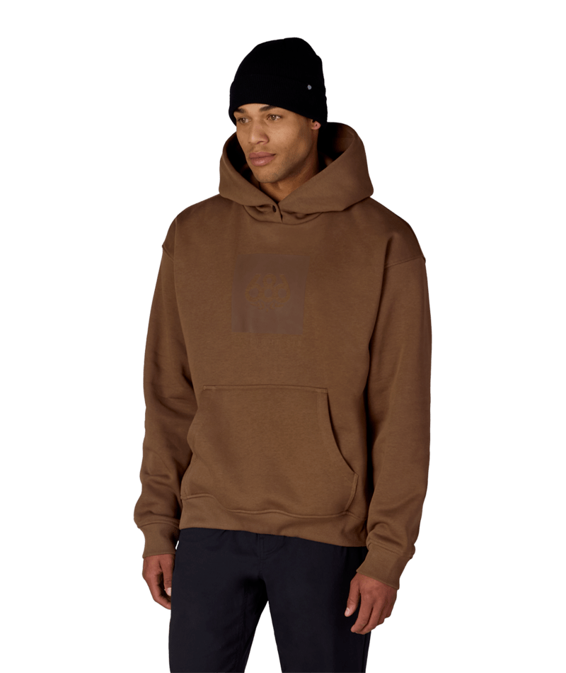 KNOCKOUT LOGO PREMIUM HEAVYWEIGHT PULLOVER HOODY - DARK EARTH