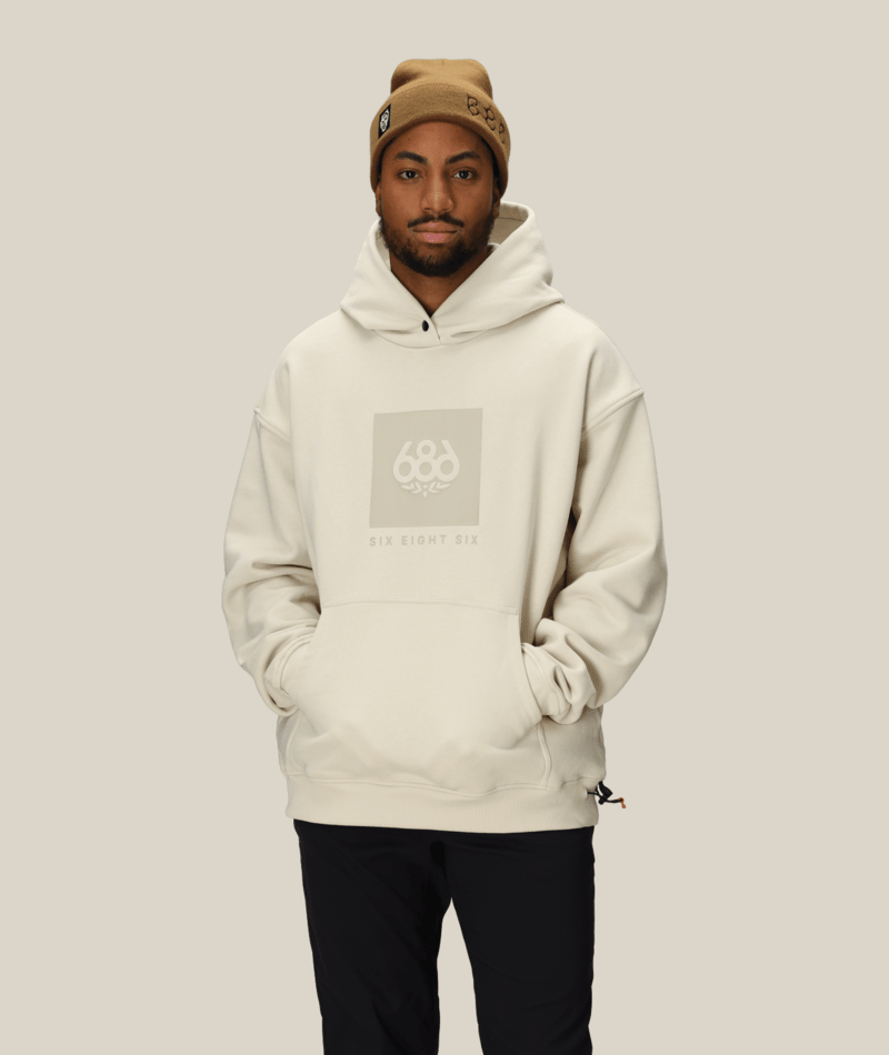 KNOCKOUT LOGO PREMIUM HEAVYWEIGHT PULLOVER HOODY - LIMESTONE