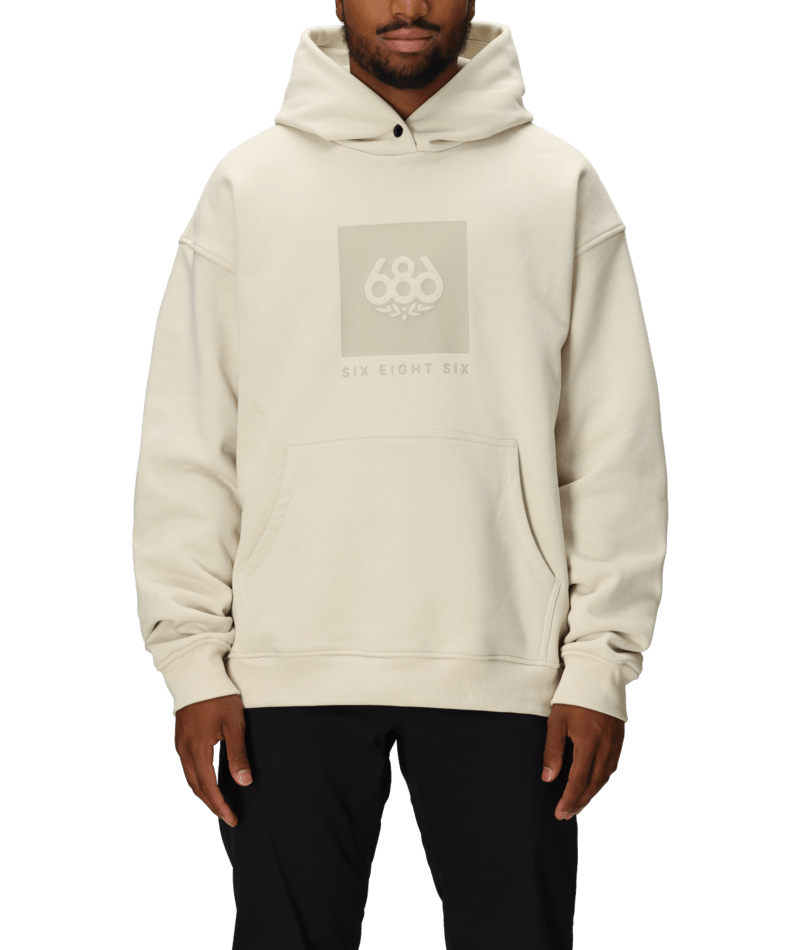 KNOCKOUT LOGO PREMIUM HEAVYWEIGHT PULLOVER HOODY - LIMESTONE