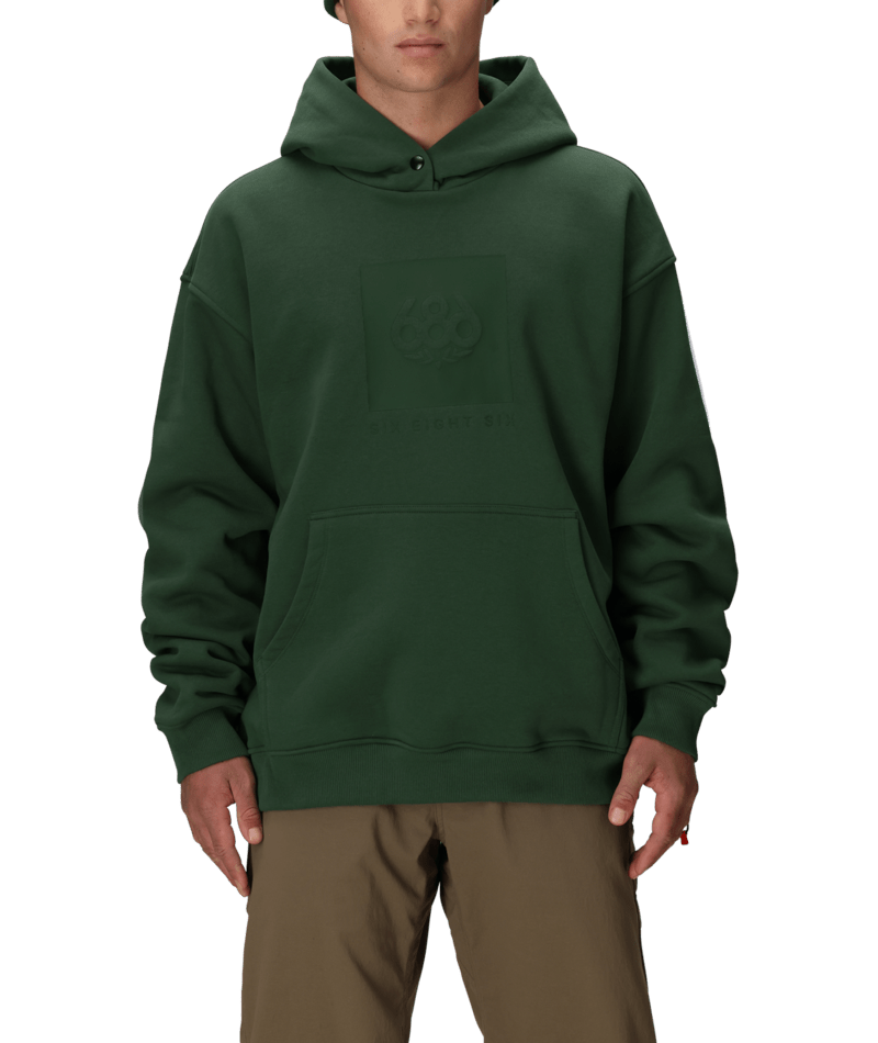 KNOCKOUT LOGO PREMIUM HEAVYWEIGHT PULLOVER HOODY - MOSS GREEN