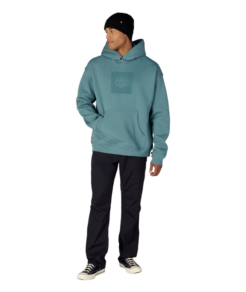KNOCKOUT LOGO PREMIUM HEAVYWEIGHT PULLOVER HOODY - PALE FIRN