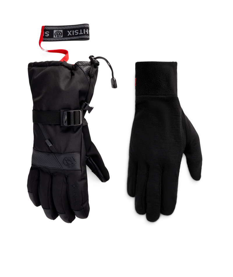 MENS GORE-TEX SMARTY® 3-in-1 GAUNTLET GLOVE - BLACK