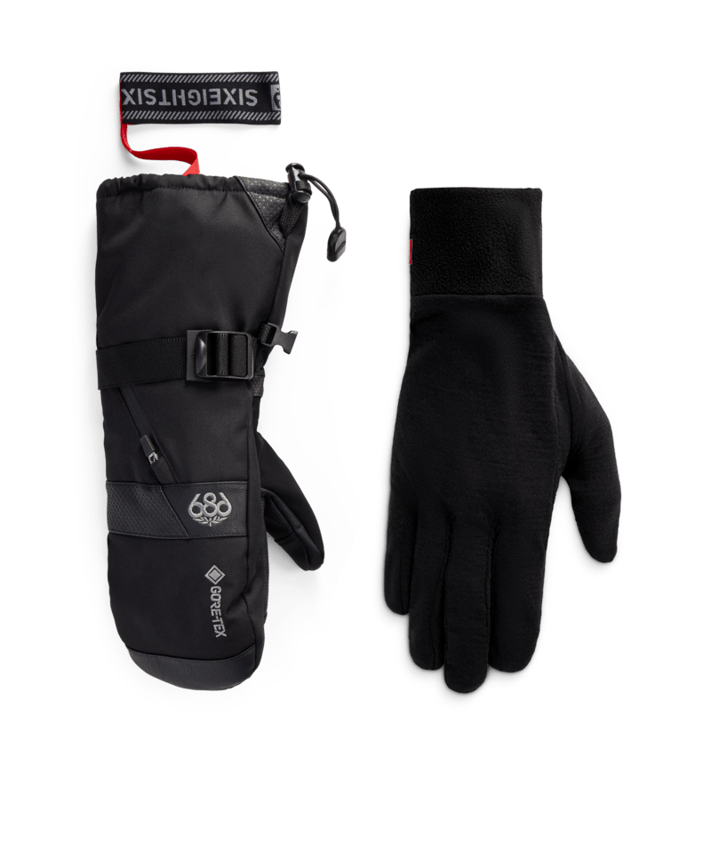 MENS GORE-TEX SMARTY® 3-in-1 GAUNTLET MITT - BLACK