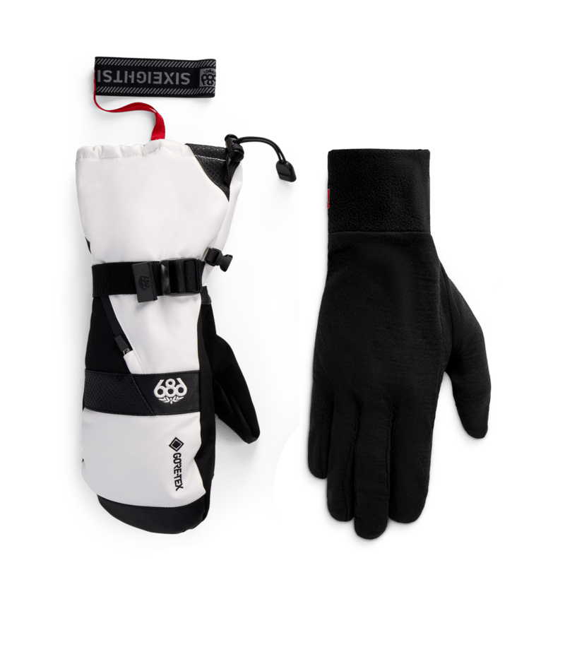 MENS GORE-TEX SMARTY® 3-in-1 GAUNTLET MITT - WHITE