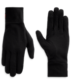 MENS MERINO WOOL GLOVE LINER - BLACK HEATHER