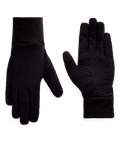 WOMENS MERINO WOOL GLOVE LINER - BLACK HEATHER