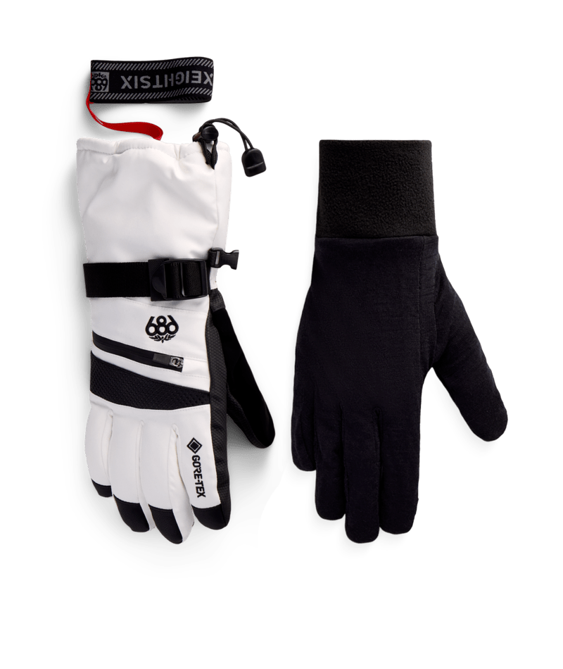 WOMENS GORE-TEX SMARTY® 3-in-1 GAUNTLET GLOVE - WHITE