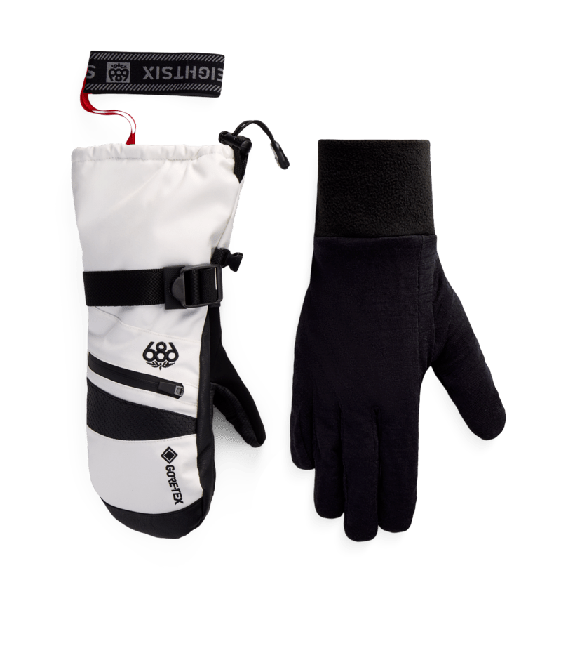 WOMENS GORE-TEX SMARTY® 3-in-1 GAUNTLET MITT - WHITE