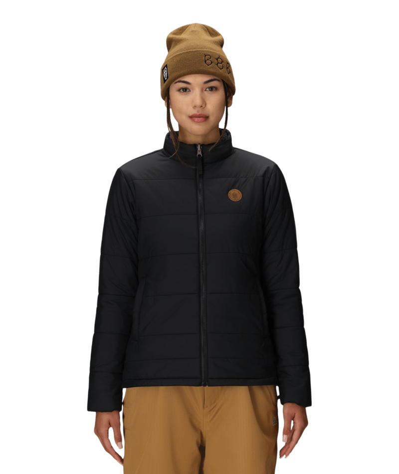 WOMENS THERMAL PUFF INSULATED JACKET - BLACK