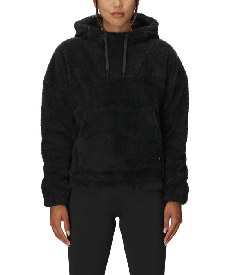 WOMENS SHERPA HOODY - BLACK