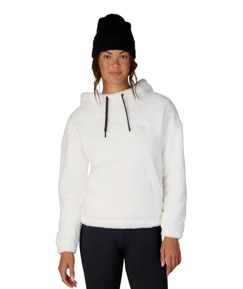 WOMENS SHERPA HOODY - WHITE