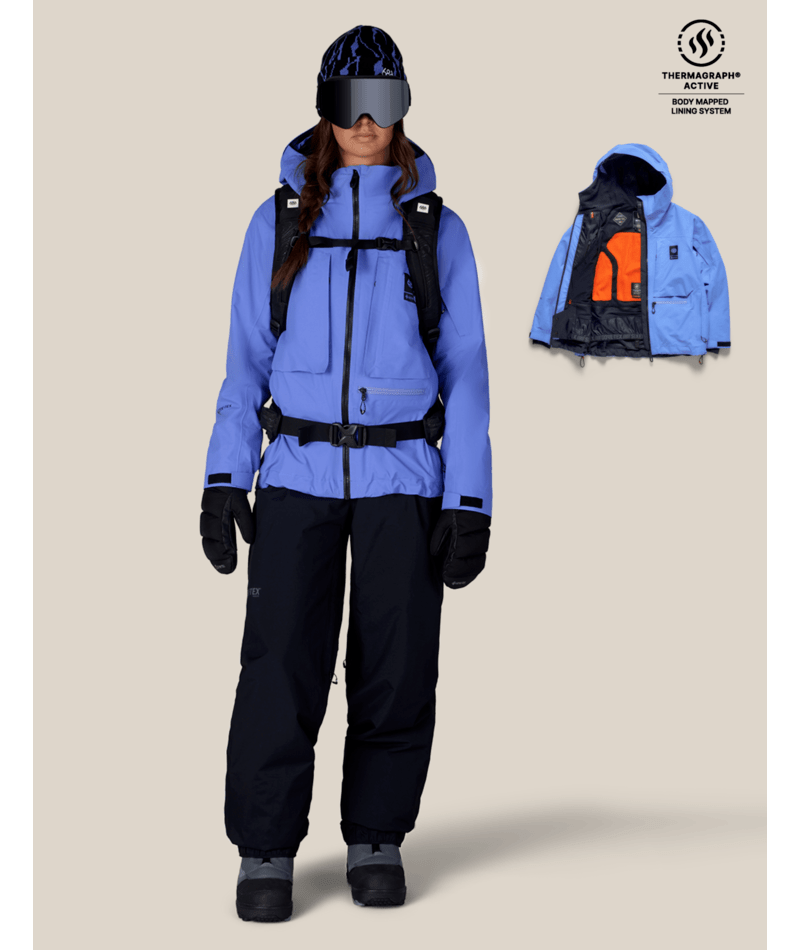 WOMENS GORE-TEX SCHEME™ THERMAGRAPH® JACKET - ALPENGLOW BLUE