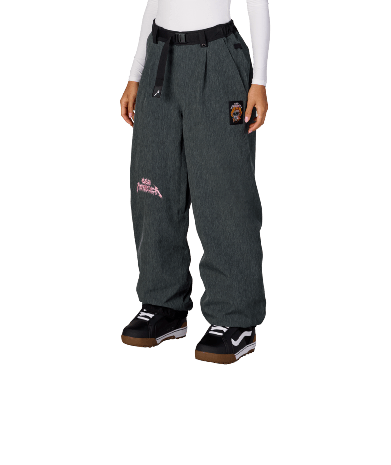 WOMENS METALLICA BURNING SKULL SHELL PANT - METALLICA BLACK DENIM