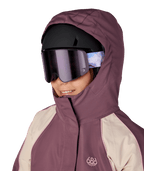 GIRLS HOLOGRAM™ INSULATED JACKET - BLACK PLUM COLORBLOCK