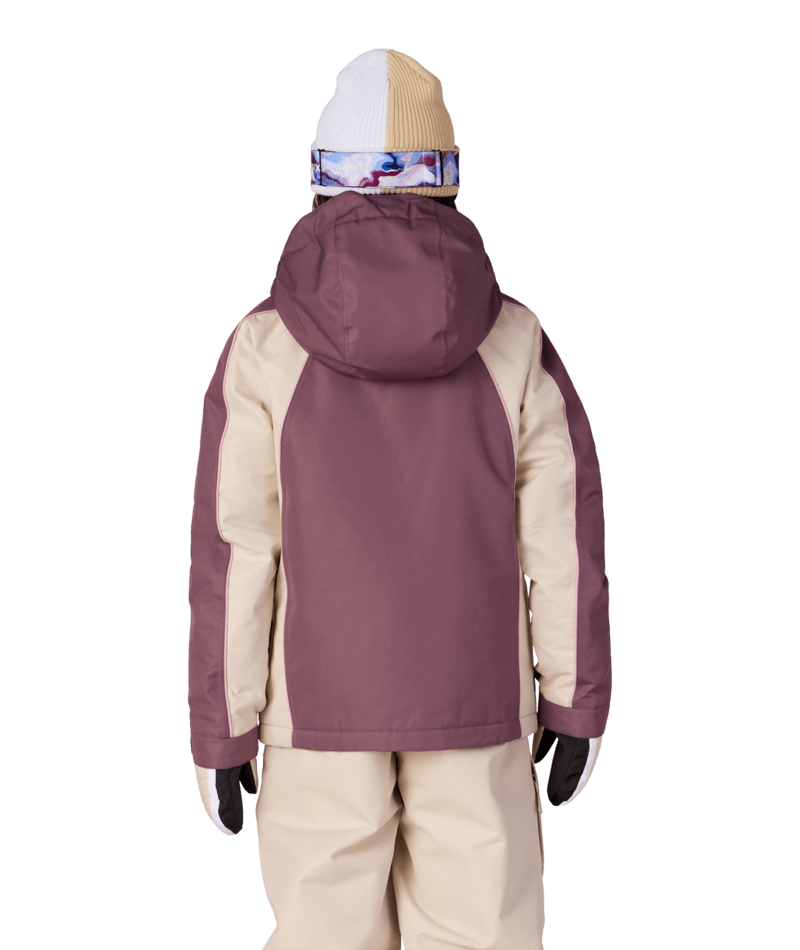 GIRLS HOLOGRAM™ INSULATED JACKET - BLACK PLUM COLORBLOCK