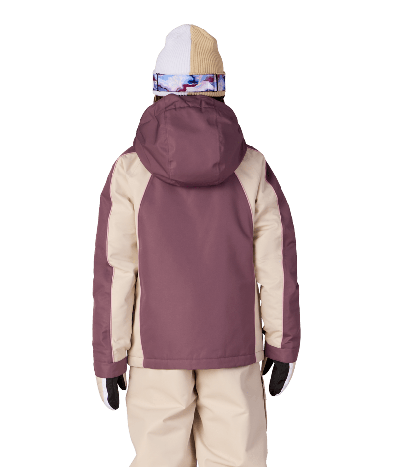GIRLS HOLOGRAM™ INSULATED JACKET - BLACK PLUM COLORBLOCK