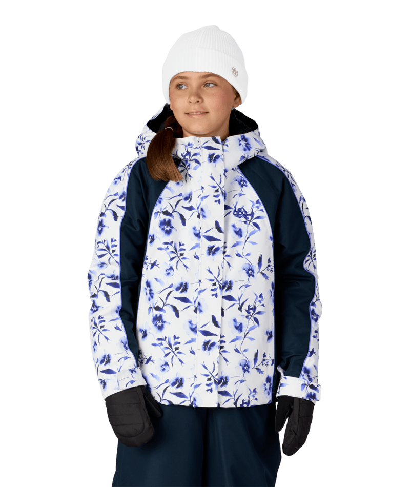 GIRLS HOLOGRAM™ INSULATED JACKET - BLUE PORCELAIN COLORBLOCK