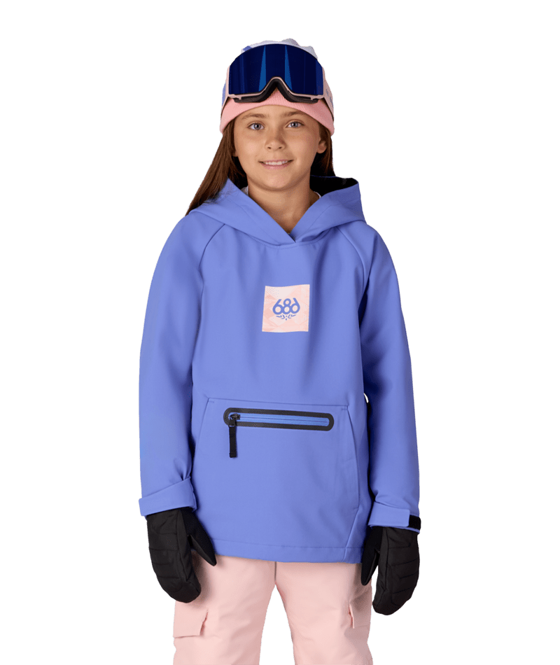 YOUTH WATERPROOF HOODY - ALPENGLOW BLUE