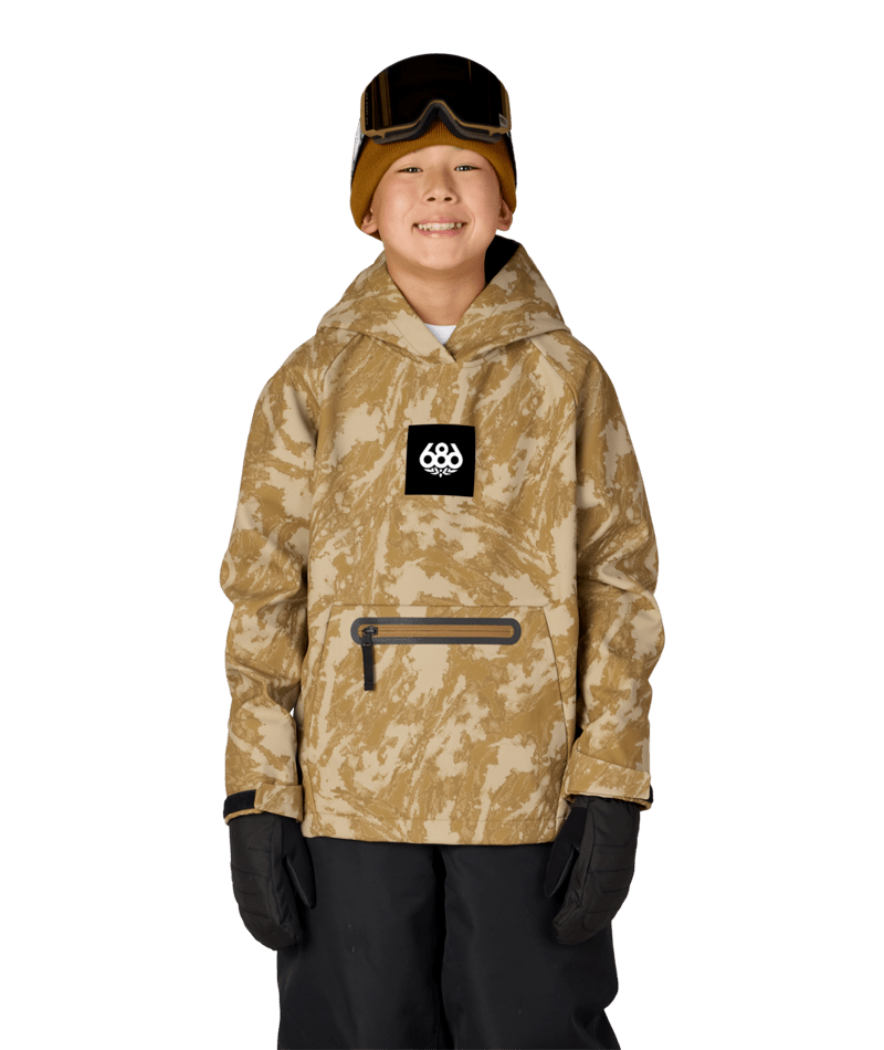 YOUTH WATERPROOF HOODY - BRONZE SCRATCH CAMO