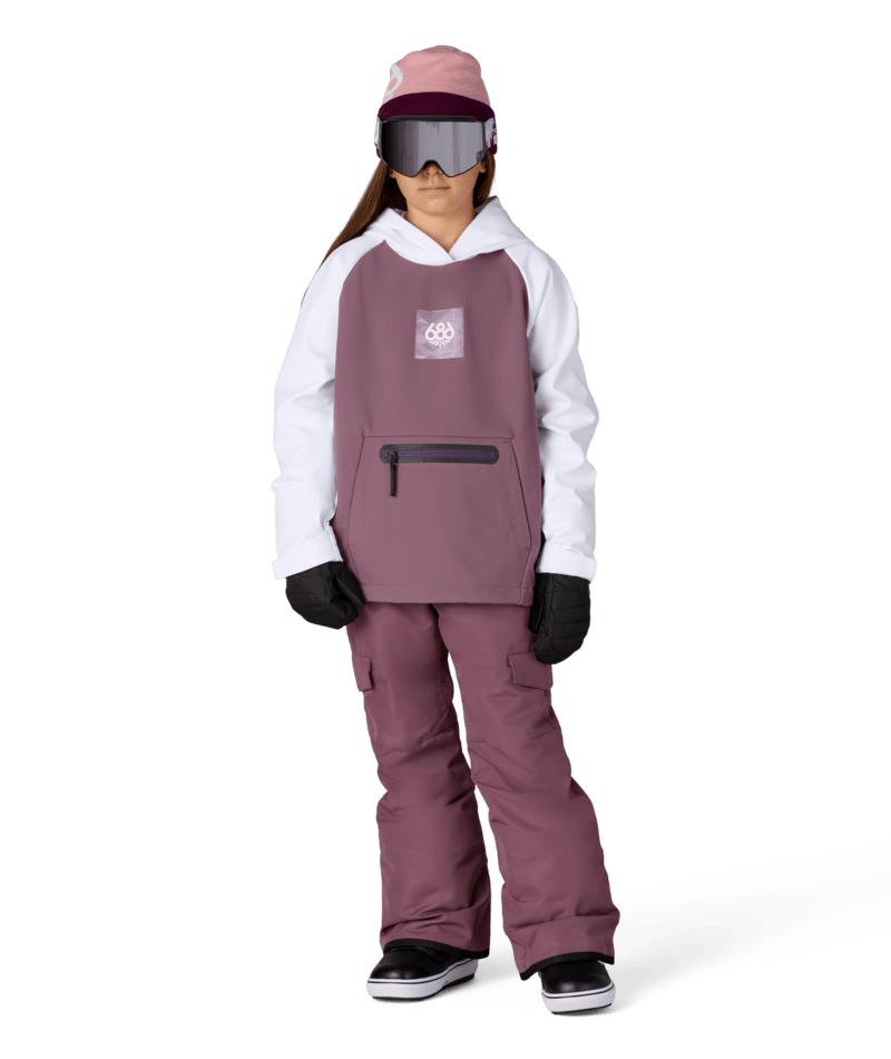 YOUTH WATERPROOF HOODY - WHITE COLORBLOCK