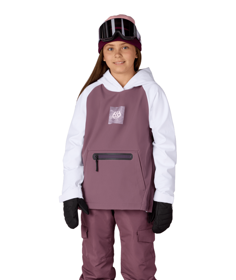YOUTH WATERPROOF HOODY - WHITE COLORBLOCK
