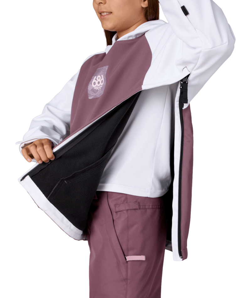 YOUTH WATERPROOF HOODY - WHITE COLORBLOCK