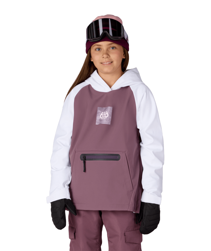 YOUTH WATERPROOF HOODY - WHITE COLORBLOCK