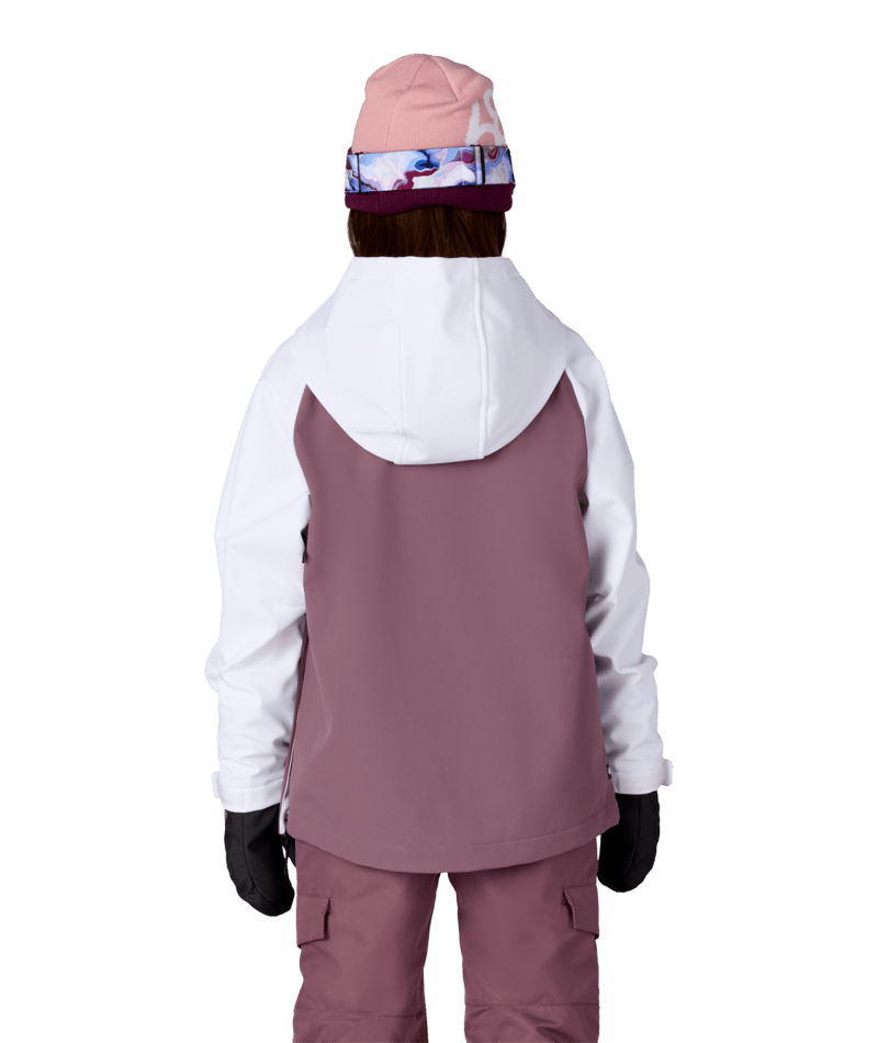 YOUTH WATERPROOF HOODY - WHITE COLORBLOCK