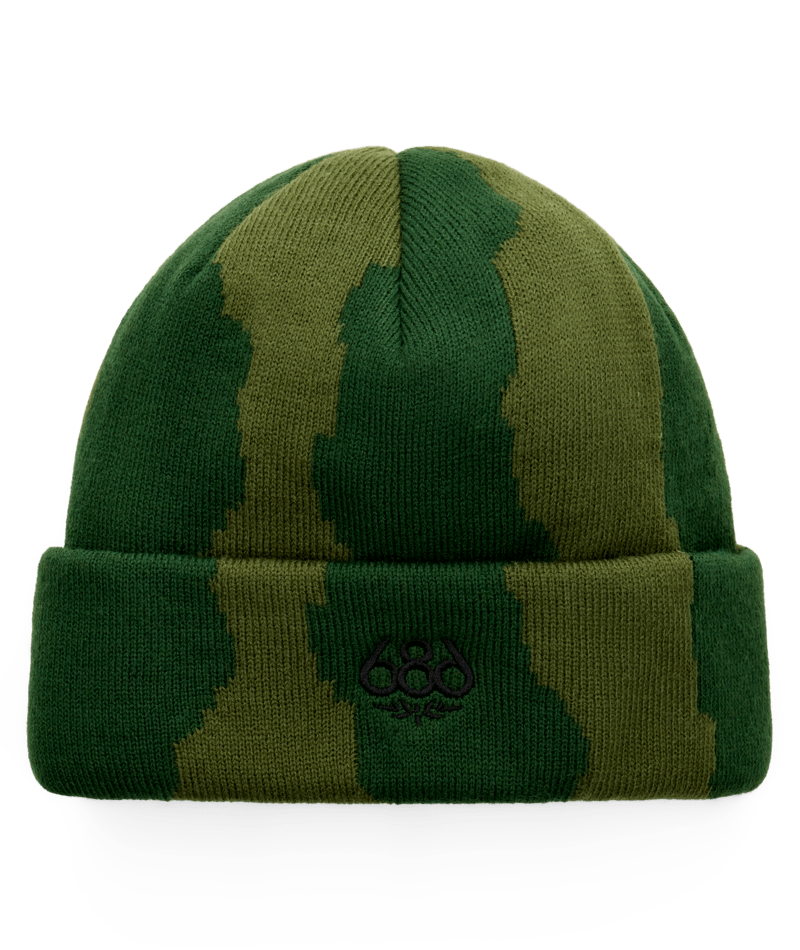 TORN BEANIE - MOSS GREEN