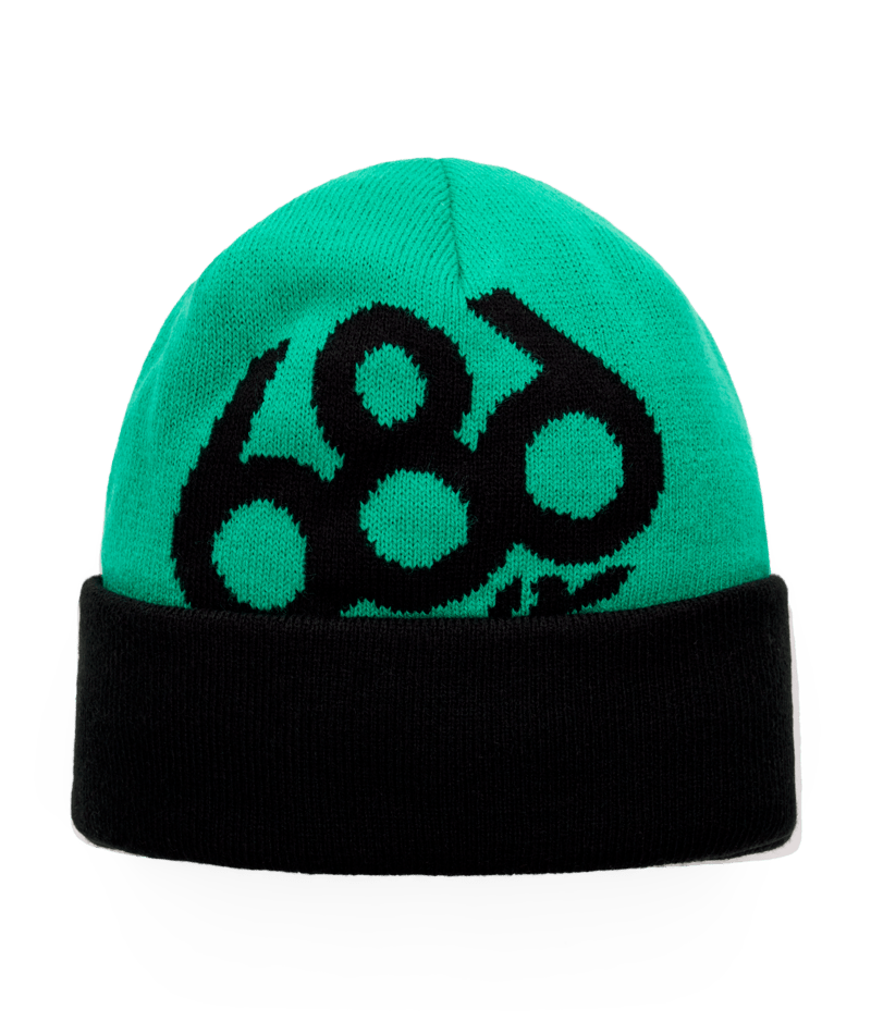 YOUTH WREATH FLEECE LINED BEANIE - DEEP GREEN