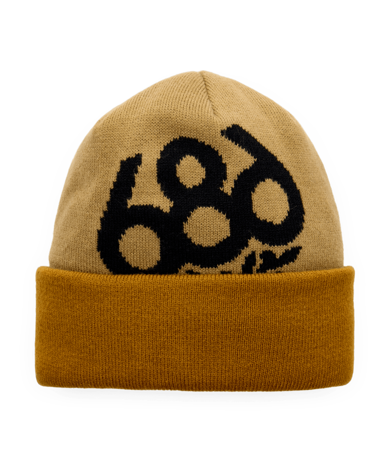 YOUTH WREATH FLEECE LINED BEANIE - KHAKI