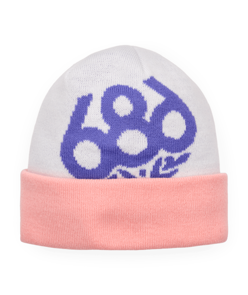 YOUTH WREATH FLEECE LINED BEANIE - WHITE