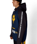 MENS FOX RACING WATERPROOF HOODY - FOX NAVY COLORBLOCK