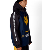 MENS FOX RACING WATERPROOF HOODY - FOX NAVY COLORBLOCK