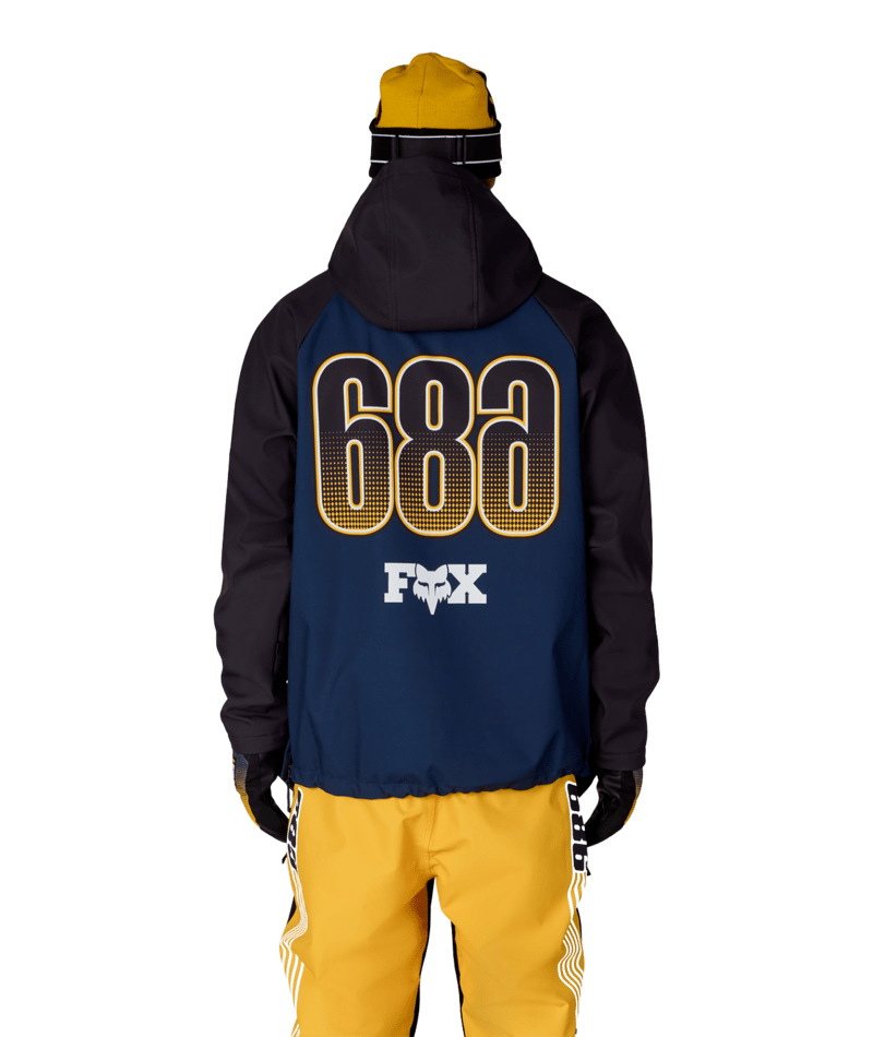 MENS FOX RACING WATERPROOF HOODY - FOX NAVY COLORBLOCK