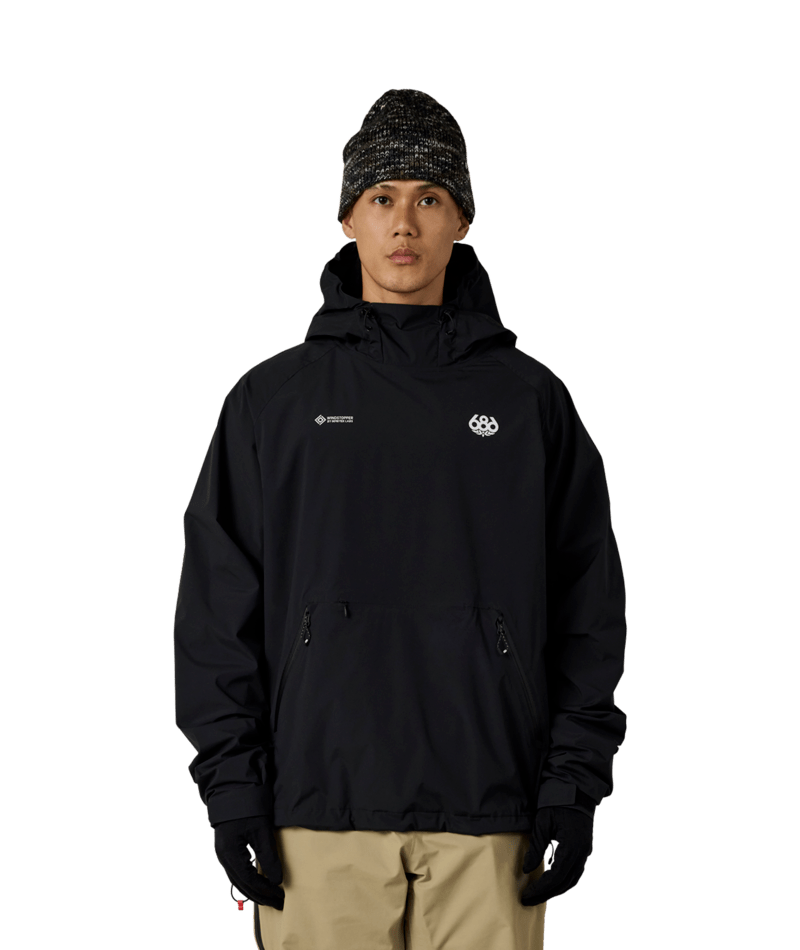 MENS WINDSTOPPER® PULLOVER HOODY - BLACK