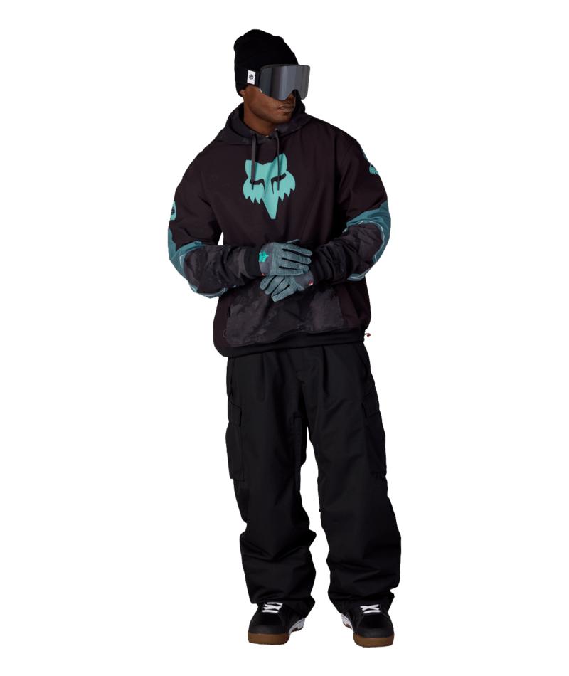 MENS FOX RACING WATERPROOF TEAM HOODY - FOX PALE FIRN