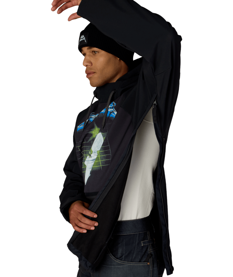 MENS METALLICA WATERPROOF HOODY - METALLICA BLACK