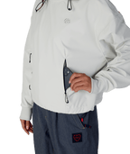 WOMENS WATERPROOF TEAM CROP HOODY - LIMESTONE