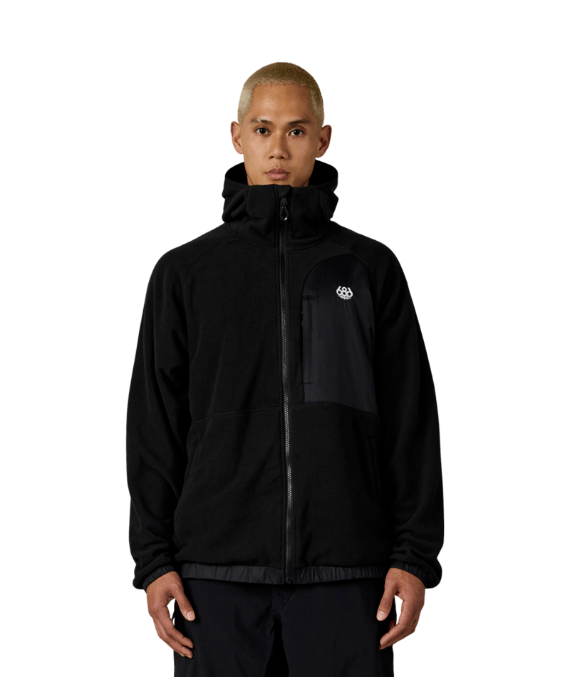 MENS LOWLAND FLEECE HOODY - BLACK