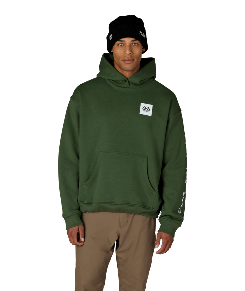 JAPOW PREMIUM HEAVYWEIGHT PULLOVER HOODY - MOSS GREEN