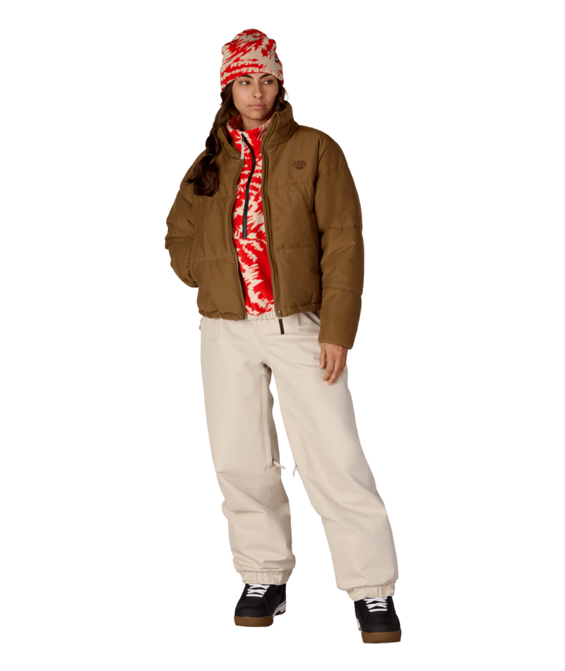 WOMENS GRACIOUS PUFFER JACKET - DARK EARTH