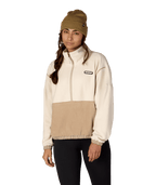 WOMENS CHIMAY FLEECE ANORAK - LIMESTONE COLORBLOCK