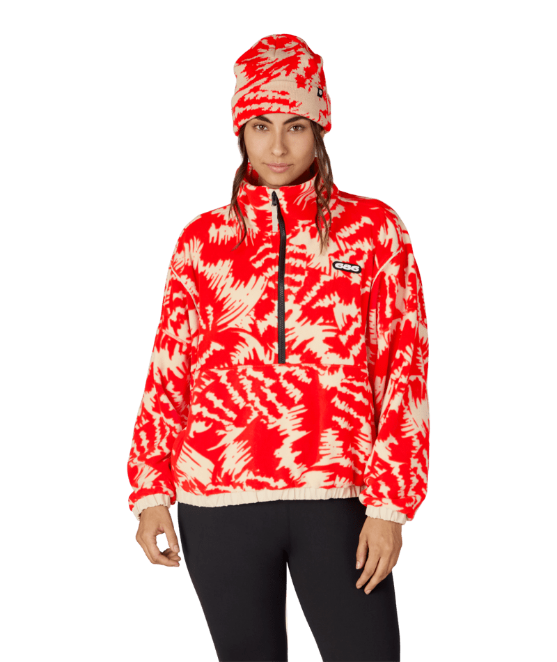 WOMENS CHIMAY FLEECE ANORAK - SOLAR REVERB