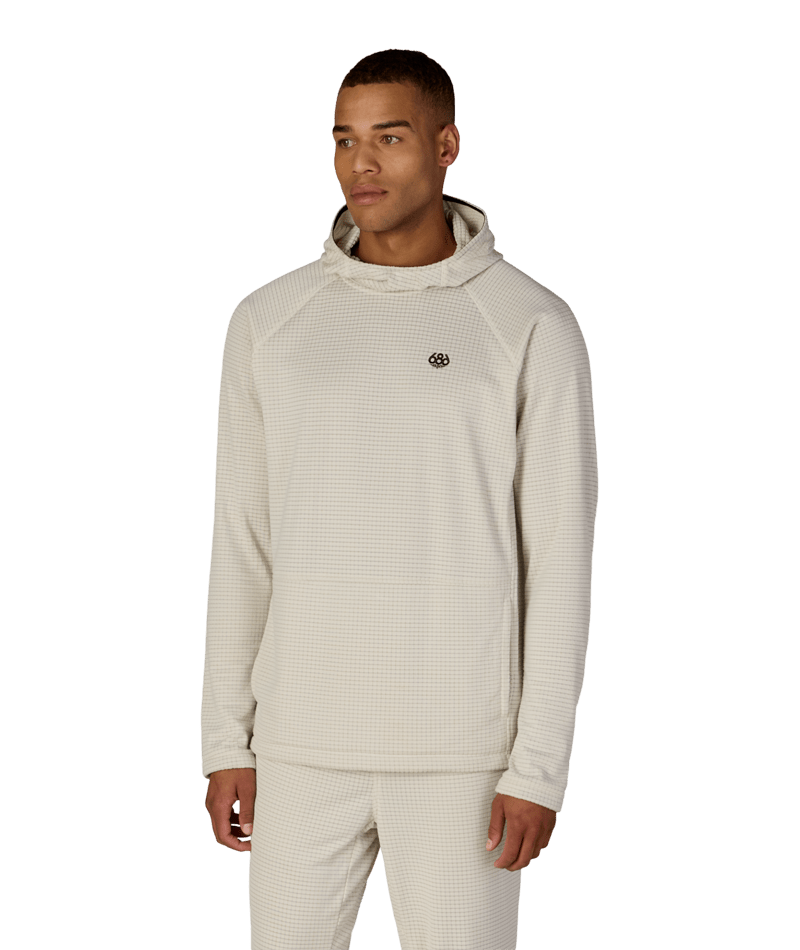 MENS MISSION GRID™ RAGLAN HOODY - LIMESTONE