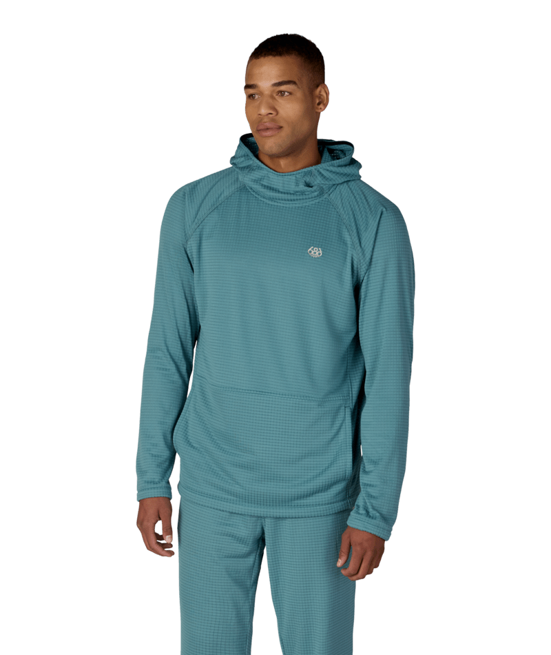 MENS MISSION GRID™ RAGLAN HOODY - PALE FIRN