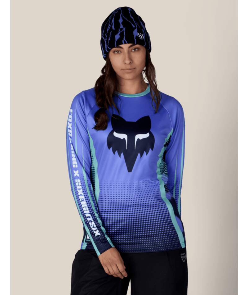 WOMENS FOX RACING BASE LAYER LS - FOX ALPENGLOW BLUE